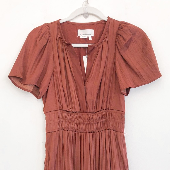 Anthropologie Somerset Dress Brown XXS NWT - Picture 6 of 11